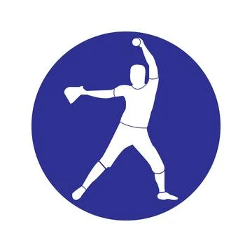 Softball icon Illustrazione stock
