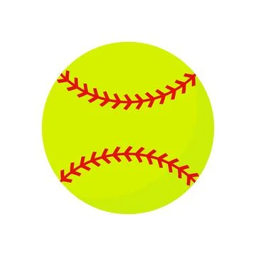 Softball Icon set Vector Illustration Silhouette, Baseball or Softball Stock Illustration