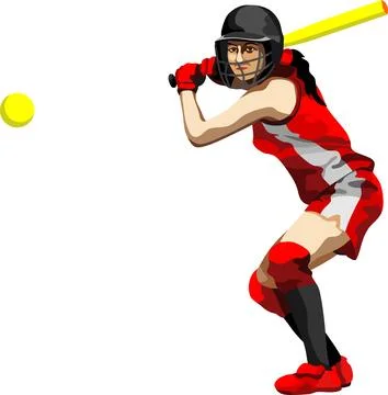 Softball Stock Illustration
