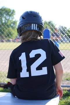 Softball Player Number 12 Foto stock