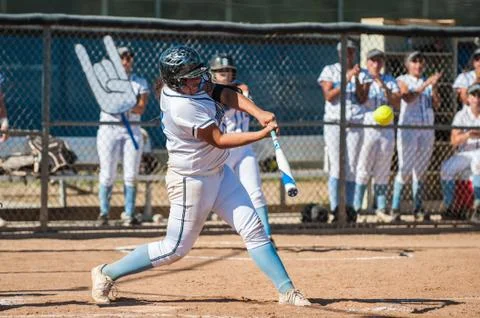 Softball power hitter Stock Photos