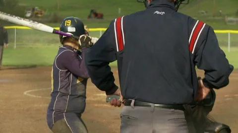Softball in slow motion Stock Footage 420406