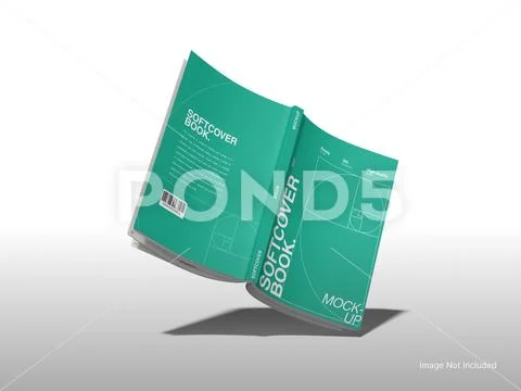 Softcover Book Magazine Mockup Showcase Front and Back Cover 3D Rendering PSD Template