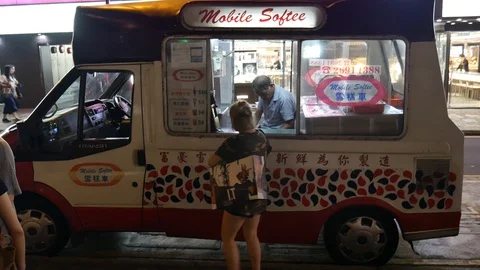 Softee ice cream car in Hong Kong Stock-Footage 108539442