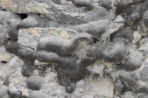 The softely colored aged stones in Tuscany Italy Foto stock