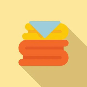 Softener clothes stack icon, flat style Stock Illustration