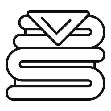 Softener clothes stack icon, outline style Stock Illustration