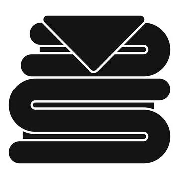 Softener clothes stack icon, simple style Stock Illustration