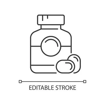 Softgel linear icon Stock Illustration
