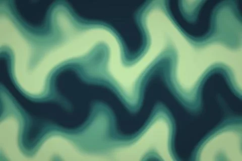 Softly blurred organic forms flow across a green and dark teal abstract bac.. Stock Illustration