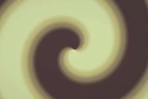 A softly blurred spiral shape curls inward through pale green and dark brow.. Stock Illustration