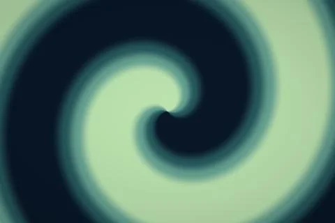 A softly blurred spiral vortex combines pale green and deep navy tones in a.. Stock Illustration