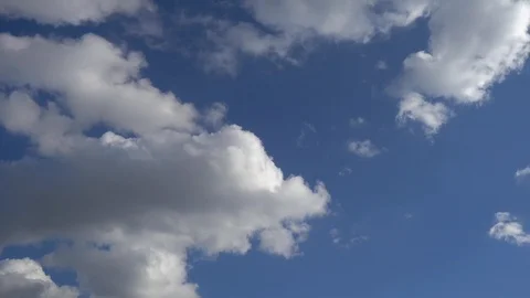 Softly Clouds and Blue Sunny Sky 2 Stock Footage 99719730