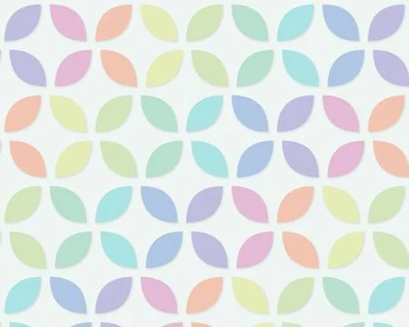 Softly colored leaf shapes repeat across a bright background, forming a che.. 스톡 일러스트
