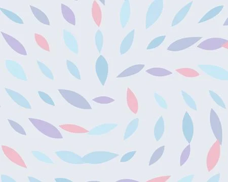 Softly colored leaf silhouettes drift across a cool icy background, forming.. Illustrazione stock