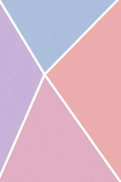 Softly colored triangular forms meet in a clean abstract composition, creat.. Stock Illustration