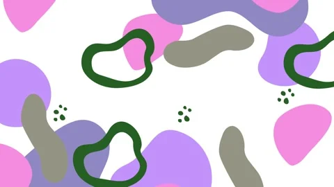Softly curvy patterns with gentle calming colors on white background seamless 4k Stock Footage 324832700