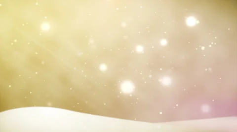 Softly falling snow in a golden light background (seamless loop) 1 Stock Footage 33402038