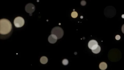 Softly Glowing Bokeh Lights Floating on a Dark Background Abstract Motion Video stock 337228534