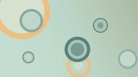 Softly layered circular forms drift across a pale mint surface, offering a .. Stock Illustration