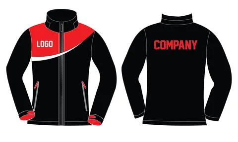 Softshell Jackets Custom Designs template mock up illustrations Vectors Stock Illustration
