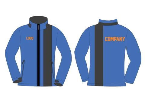 Softshell Jackets Custom Designs  template mock up illustration Vectors Stock Illustration