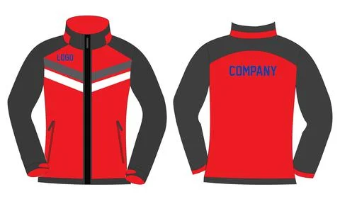 Softshell Jackets Custom Designs template mock ups illustration Vectors Stock Illustration