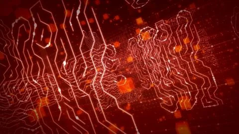 A software 3d illustration of a universal circuit board holding electronic in イラスト素材