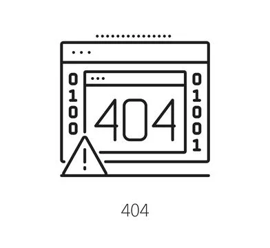 Software 404 page program code line icon Stock Illustration