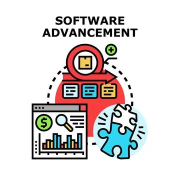 Software advancement development process icon concept Stockillustratie