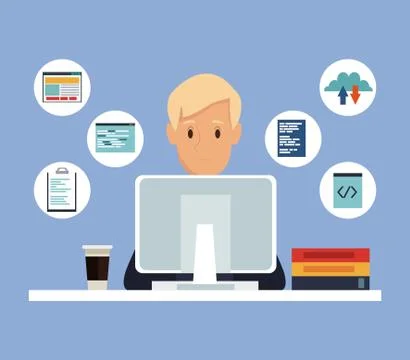 Software and programming 스톡 일러스트