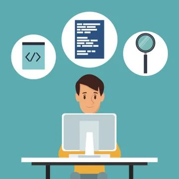 Software and programming 스톡 일러스트