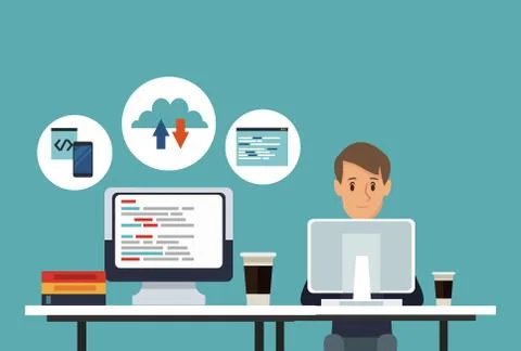 Software and programming Stockillustratie