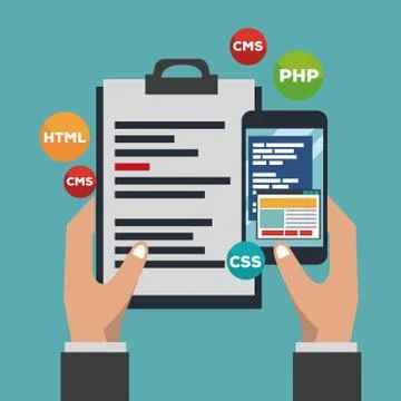 Software and programming Illustrazione stock