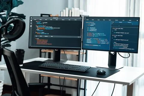 Software application in creating program code database job pc screens. Gusher. Photos