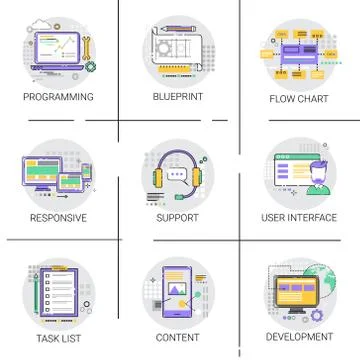 Software Application Interface Development Computer Programming Device Stock Illustration