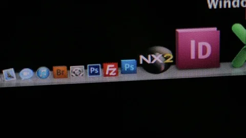 Software applications on Apple MacOS on iMac computers Stock Footage 103877603