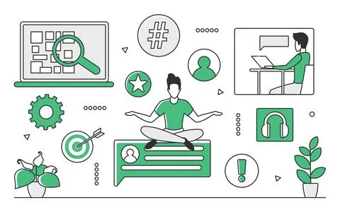 Software apps development Stock Illustration