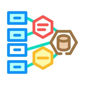 Software architecture color icon vector illustration イラスト素材