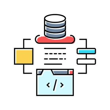 Software architecture color icon vector illustration Stockillustratie