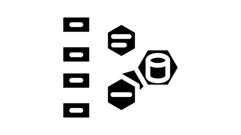 Software architecture glyph icon animation Stock Footage 326743803