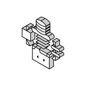 Software architecture isometric icon vector illustration Stock Illustration