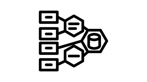 Software architecture line icon animation Stock Footage 326761388