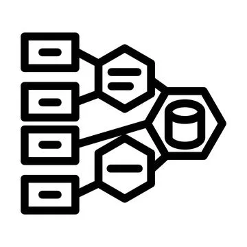 Software architecture line icon vector illustration 스톡 일러스트
