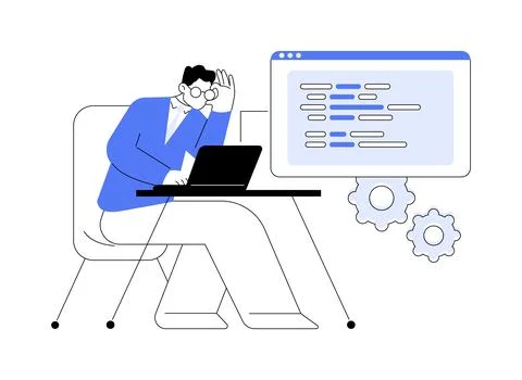 Software audit isolated cartoon vector illustrations. Illustrazione stock