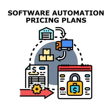 Software automation pricing plans vector concept Stock Illustration