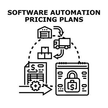 Software automation pricing plans vector concept Stock Illustration