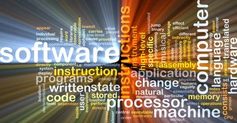 Software background concept glowing Stock-Illustration