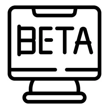 Software beta version icon outline vector. Launching new app 스톡 일러스트