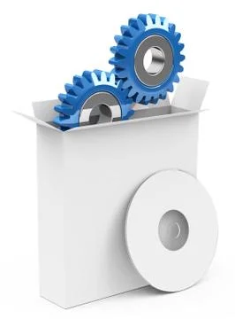 The software box Stock Illustration